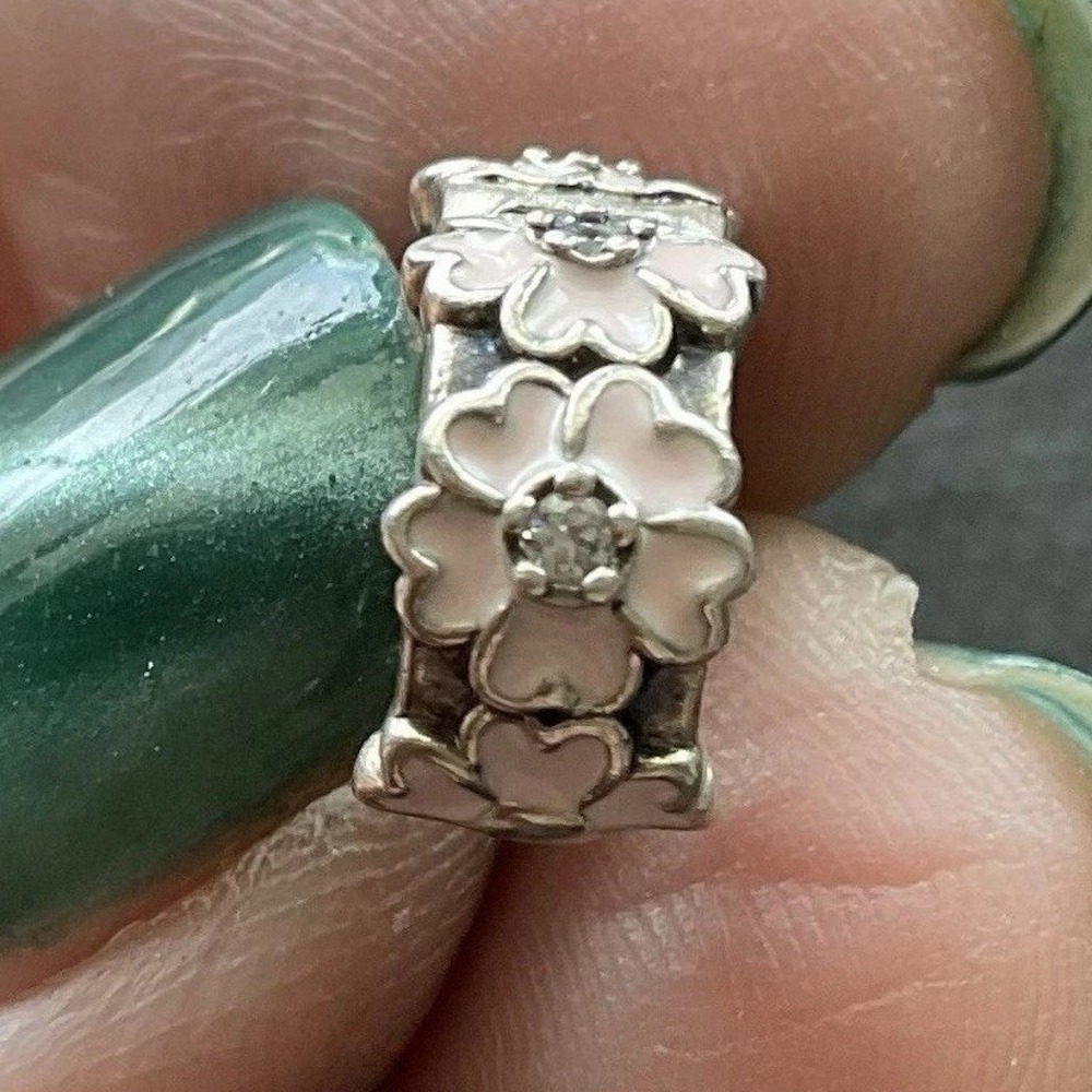 Pandora Pink Primrose Clip Charm ALE 925 Sterling Enamel Flower 791487EN68